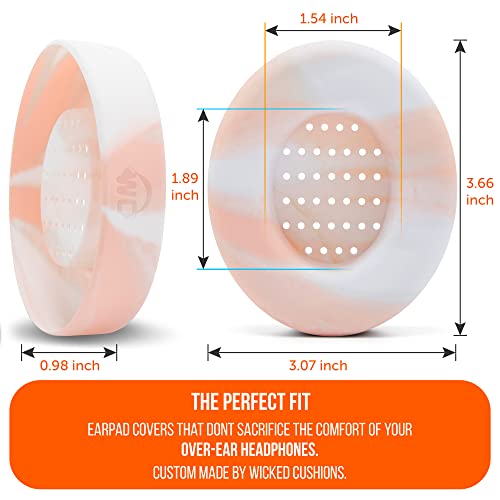 WC SweatZ Studio - Patented Covers for Beats Studio 3 (A1914) & 2 (B0500) | Made by Wicked Cushions | Made with Premium Silicone | Also fits B0501 | Pink Marble - color: Pink Marble