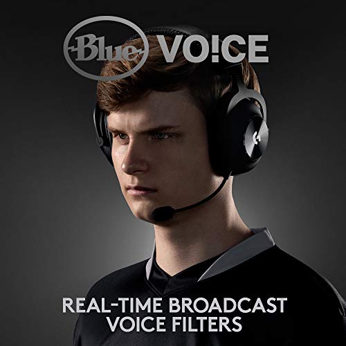 Logitech G PRO X Wireless Lightspeed Gaming Headset with Blue VO!CE Mic Filter Tech, 50 mm PRO-G Drivers, and DTS Headphone:X 2.0 Surround Sound (Renewed)