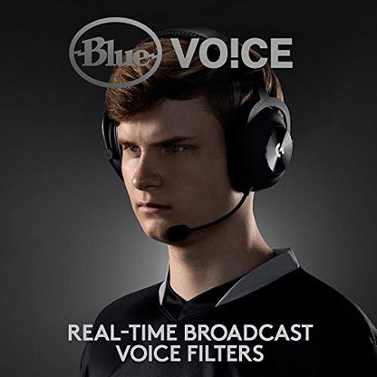 Logitech G PRO X Wireless Lightspeed Gaming Headset with Blue VO!CE Mic Filter Tech, 50 mm PRO-G Drivers, and DTS Headphone:X 2.0 Surround Sound (Renewed)