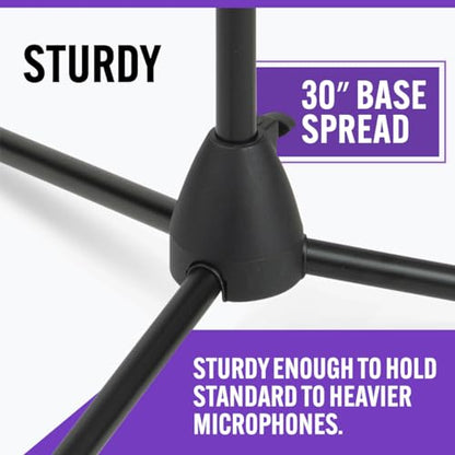 On-Stage MS7701B Euro Boom Mic Stand (For Vocal and Instrument Microphones