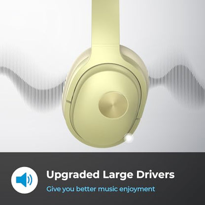 Silensys Hybrid Active Noise Cancelling Headphones, Wireless Over Ear Bluetooth Headphones, Hi-Fi Audio, Deep Bass, Memory Foam Earpads, 30H Playtime, Clear Calls, Travel, Office, Home, Gold Pcs - color: Gold
