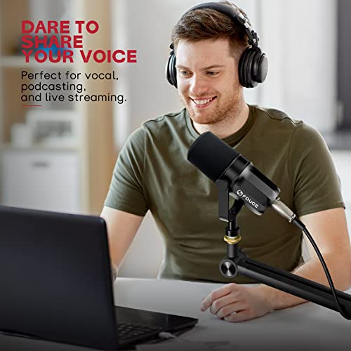 XLR Dynamic Microphone for Vocal Recording, Podcasting, Gaming, Live Streaming&Broadcasting, All Metal Cardioid Mic, Voice-Isolating Technology SL40X - style: SL40X