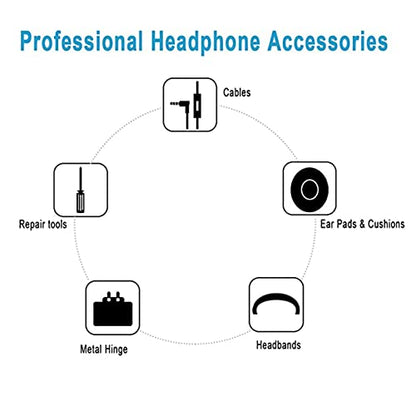 Adhiper Hinge Replacement for Solo3 Wireless Solo2 Wireless Headphone - color: Black