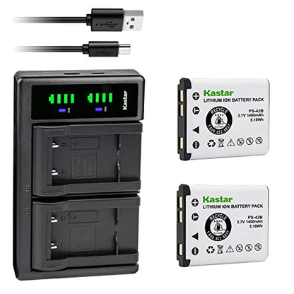 Kastar 2-Pack Battery and LTD2 USB Charger Compatible with Steelseries Arctis Nova Pro Wireless Headset, Arctis Nova Pro Wireless Headset for Xbox, Arctis Nova Pro Wireless Headset for PlayStation - size: 1 Charger + 2 Batteries