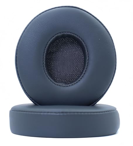 Headphone Replacement Ear Pad Cover Compatible with Beats by Dre Solo3 Solo2 Wired Wireless Headphones Protein Leather Memory Foam Headphone Cushion Ear Muffs-Titanium Color - color: titanium color