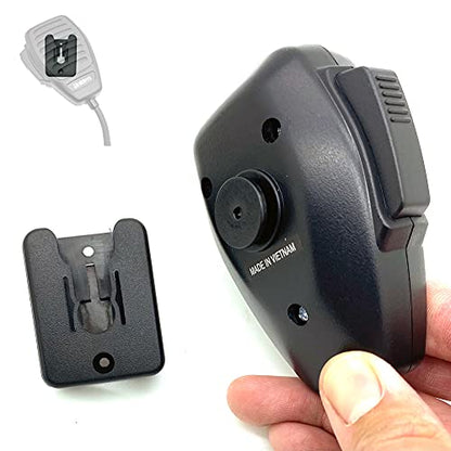 Universal Ham CB Radio Microphone Mic Hanger Holder Mount with Adhesive back, Pre Drill Holes & Single T Tab connection
