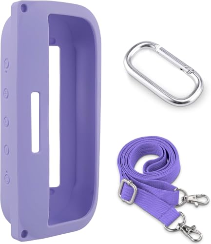 co2CREA Soft Silicone Case for Bose SoundLink Flex Bluetooth Speaker,Purple | Adjustable Shoulder Strap, Crossbody Carrying, Aluminum Carabiner, Lightweight - color: Purple Case