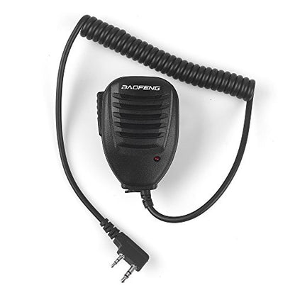 BAOFENG Speaker MIC For BAOFENG UV-5R 5RA 5RB 5RC 5RD 5RE 5REPLUS 3R+ 5R EX, 5RX3, Black