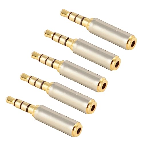 3.5mm Male to 2.5mm Female Stereo Audio Headphone Jack Adapter Converter, Gold Plated (5 Pack) - style: (5 Pack) 3.5mm Male to 2.5mm Female