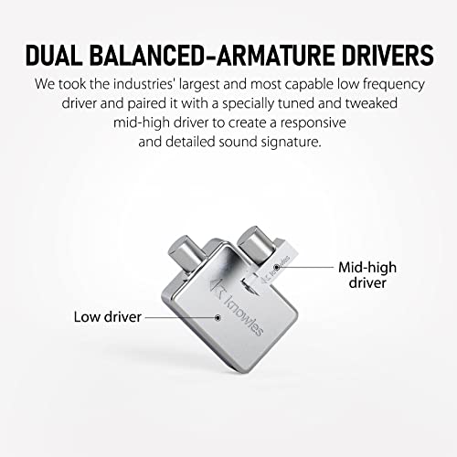 Xvive T9 in-Ear Monitor Headphones Dual Knowles BA Drivers IEM for Studio, Band Rehearsal, Live Performance (T9) - color: T9 IEM
