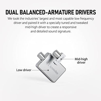 Xvive T9 in-Ear Monitor Headphones Dual Knowles BA Drivers IEM for Studio, Band Rehearsal, Live Performance (T9) - color: T9 IEM
