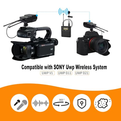 Omnidirectional Lavalier Microphone for UWP V1/D11/D21 Microphone System (Black)