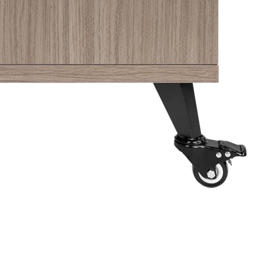 Gator Frameworks Elite Furniture Series Sidecar Cabinet with with Configurable Rack Space & Shelving (GFW-ELITESIDECAR-Gry) - color: Driftwood Grey, style: Sidecar Rack
