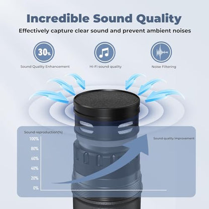 Wireless Microphones, Professional UHF Dual Microphones for Karaoke, Wireless Dynamic Microphone System Set with Rechargeable Receiver,Plug and Play, Speech, Wedding, Church, PA System - color: Green