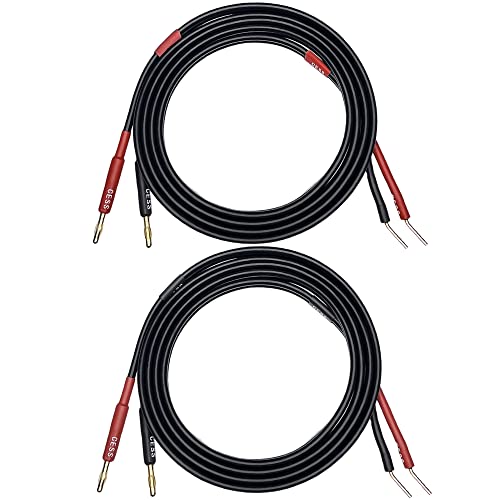 CNCESS Banana Plug to Pin Plug Speaker Cable, 12AWG, 6 ft, 2-Pack - size: 6 Feet