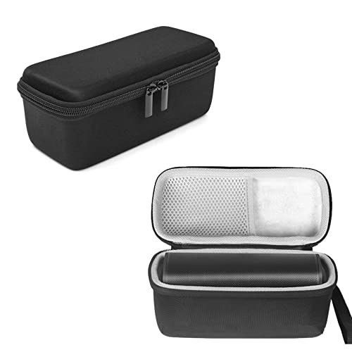 Case for Sonos Roam Portable Speaker Travel Carrying Storage Bag with Silicone Cover(Black) - color: Black