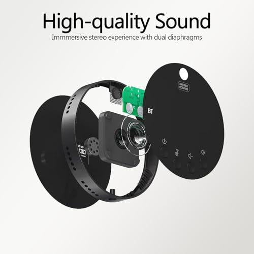 3 in 1 USB Computer Speaker with Microphone, PC Laptop Desktop Conference Speaker with Mic for Smart Home Office and Online Study，360 Degree Enhanced (5) - size: 9