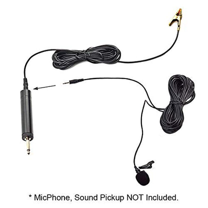 1/4-Inch 6.35mm Mono Male to 1/8-Inch 3.5mm Female Audio Adapter Connector Converter for Microphone Amplifier Sound Console Sound Pickup Headphone