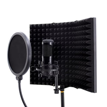 28cm Panel Height Mic Sound Absorbing Foam Reflector Metal Materials Professional Recording Foldable Portable Props
