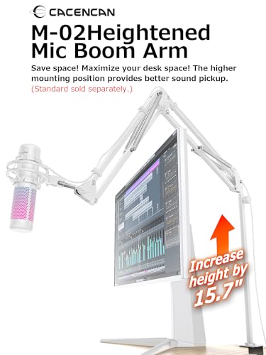 Mic Stand Adapter for 3/8" HyperX QuadCast Boom Armr(white) - color: QuadCast dapter (white)