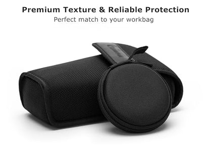 Ginsco Mini-Portable Hard Shell Earbuds Case for Apple EarPods Headphones USB-C Wired Ear Buds/Skullcandy Jib Wired Earbuds, Travel Case for Earphones Earplugs - color: Matte Black
