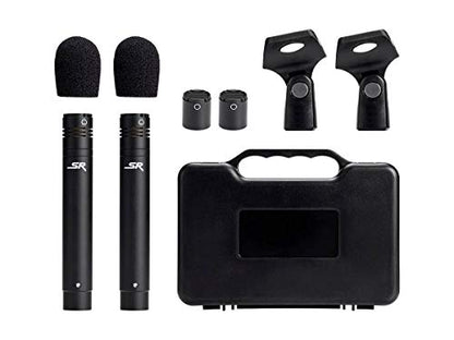 Monoprice Stage Right Series Small Pencil Condenser Microphones (625907), Black