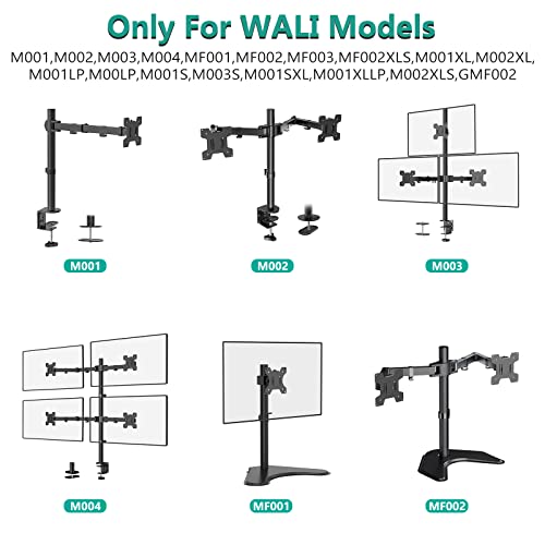 WALI Monitor Pole Mount for Universal Monitor Mounting System, Pole Mount Bracket Fits 1.375”Diameter Pole, Mounting Holes for 75 x 75mm and 100 x 100mm (VES01), Black - size: For 1.375'' diameter pole