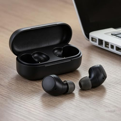Replacement Ear Tips for Sony WF-C500 / WF-C510 / WF-C710N /WF-C700N | Soft Silicone Eartips with Portable Storage Box (4 Pairs, Black, L/M/S/XS) - size: L/M/S/XS