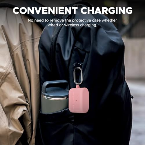 Soft Silicone Case for Sony WF-1000XM6 with Keychain&Cleaning Pen kit,Anti-Scratch Shockproof Protective Case Cover for Sony WF-1000XM6 Wireless Earbuds Charging Case (Pink) - color: Pink
