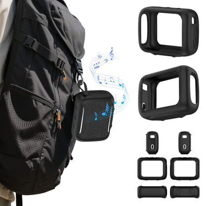 Anti-Collision Silicone Cover Waterproof Soft Anti-Drop Protective Case Anti-Scratch Shell for GO5 Portable Bluetooth Speaker Shockproof Protective Sleeve - color: Black