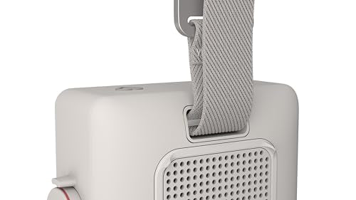 LG xboom Mini by will.i.am Portable Outdoor Bluetooth Speaker, up to 10 Hours, IP67 Dust and Water Resistant, Adjustable Hanging Strap, Warm Grey