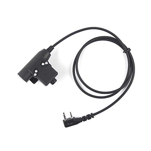 Throat Mic Tactical Earpiece U94 PTT 2 Pin TK Jack 7.0mm Plug Push to Talk Headset for Baofeng UV5R BF-F8HP UV-17 BF888S Quansheng UV-K58 UV-K6 Walkie Talkie for Kenwood TYT