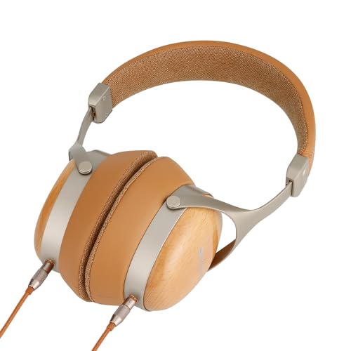 SIVGA SV021 Pro V2 Beechwood Closed-Back Over-Ear Wired HiFi Headphones | Retuned V2 features a 50mm dynamic driver for significantly upgraded, superior HiFi sound. - color: V2 Beechwood