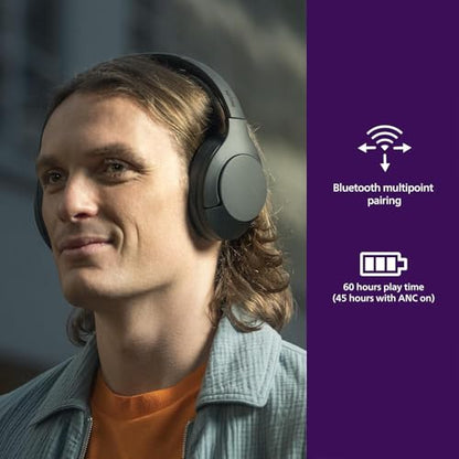 PHILIPS H8506 Over-Ear Wireless Headphones with Noise Canceling Pro (ANC) and Multipoint Bluetooth Connection, 60 Hours Playtime, (TAH8506BK/00),Black