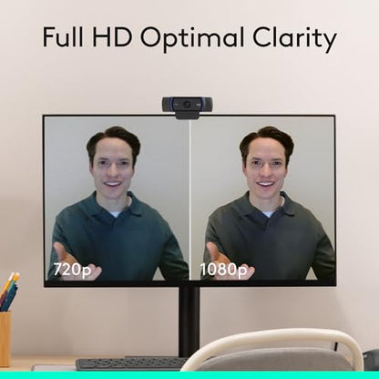Logitech C920x HD Pro PC Webcam Full 1080p/30fps Video - Black | 30fps Video, Clear Audio, Light Correction, Works with Teams, Meet, Zoom, Nintendo Switch 2, Mac, Tablet - size: 1 Pack, style: 1080P/30 fps, 720p/30fps