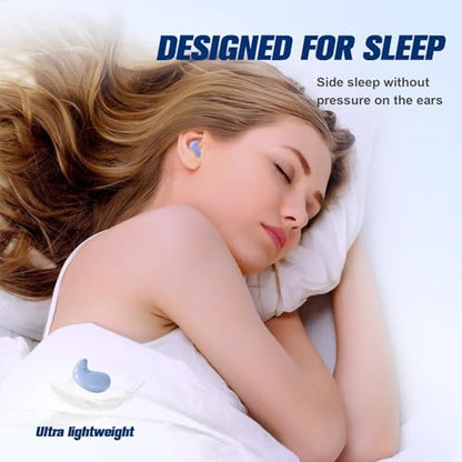 Xmenha Sleep Hidden Wireless Bluetooth Invisible Earbuds for Sleeping Tiny Earbuds for Side Sleepers - color: Blue