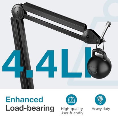 InnoGear Mic Stand Desk Cable Management Microphone Boom Arm for Blue Yeti | Hidden Springs, Heavy Hold, Precise Positioning, Easy to Adjust, Metal Construction, Organized Cables, For Blue Yeti