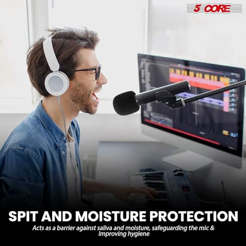 5 Core Microphone Covers Foam Mic Windscreen for Most Standard Handheld Microphone - PARENT SPONGE (1 Pack)