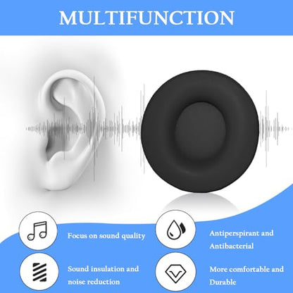 Adhiper Solo Pro Replacement Earpads for Beats Solo Pro Headphones(Black) | Protein Leather Ear Pads,Noise Isolation Memory Foam Ear Cushion ,Durable ,Anti-Sweat,Soft and Comfortable - color: Black