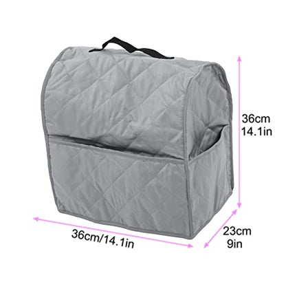 Kitchen Mixer Cover Carry Bag Premium Quilted Polyester Pongee Fabric Protective Dust Cover for Stand Mixers Blenders Storage 36cm x 36cm x 9.1in (Grey) - color: Gray