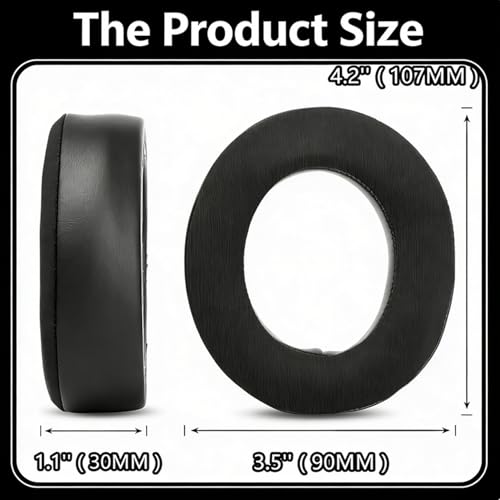 Replacement Ear Pads for Corsair HS70 Pro HS75 XB HS60 Pro HS50 Pro Headset | Cooling Gel Earpads with High-Density Ice Silk Foam Noise Isolation - Black