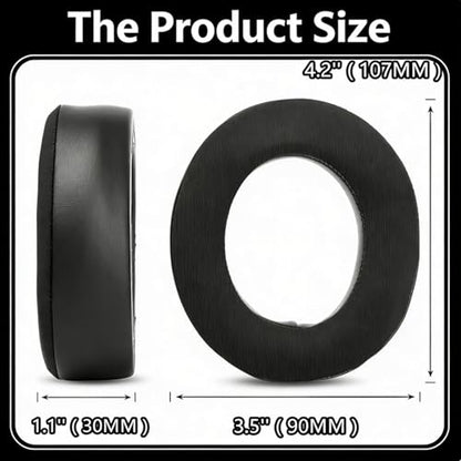 Replacement Ear Pads for Corsair HS70 Pro HS75 XB HS60 Pro HS50 Pro Headset | Cooling Gel Earpads with High-Density Ice Silk Foam Noise Isolation - Black