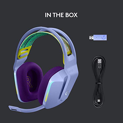 Logitech G733 Lightspeed Wireless Gaming Headset - Lilac - color: Lilac