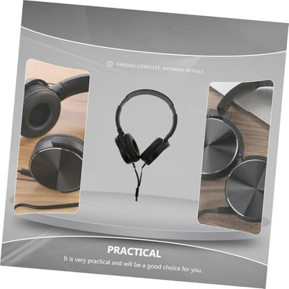 UKCOCO Wired Over Ear Headset with Microphone Lightweight Comfortable Stereo Headphones for Computer Gaming Music Video Chat Black