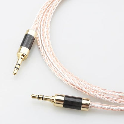 3.5mm Stereo Aux Audio Cable Compatible with Phone MP3 Car Headset Speaker 24K Gold Plated Male to Male (Straight to Straight, 0.5m)