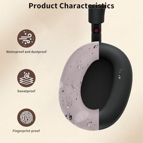 for Sony WH-1000XM6 Case Cover, 3 Sets Silicone Sweat Cover, KONXISA Eeadphones Protective Case for WH-1000XM6 Earpad/Ear/Headband Shell Protector, Washable Sweatproof, Rosegrey - color: Rosegrey
