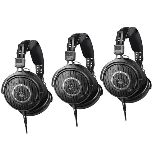 Audio-Technica ATH-R50x Pro Over-Ear Reference Headphones, Black, 3-Pack