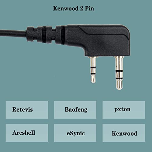 Retevis Behind Head Walkie Talkie Headset, for RT22/RT68/RT21/H777/RT68H | with Boom Mic, Compatible with Pxton, Baofeng, Kenwood Walkie Talkie, Two Way Radio Headset with Finger PTT(1 Pack)