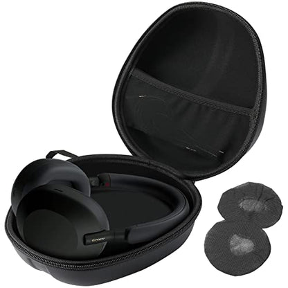 ProCase Hard Headphone Case Travel Bag for Sony WH-1000XM4, Beats Solo3, Bose QC, Hardshell EVA Carrying Case Headset Case with 2 Dust Covers - Black - color: Black