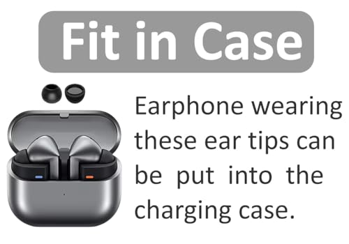 Galaxy Buds 3 Pro Memory Foam Tips Earbud, 2 Pairs Replacement Comfortable No Silicone Pain Noise Isolation Accessories Compatible with Samsung Galaxy Buds 3 Pro/Galaxy Buds 4 Pro - Black S - size: S